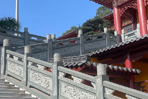 锡林郭勒盟大连道观仿古石栏杆厂家 案例二